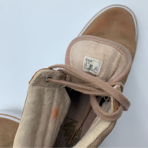 Vans Off The Wall Trainers High Top Peach Pink Skate Casual Sneakers EU39 UK 6 - Picture 7 of 9